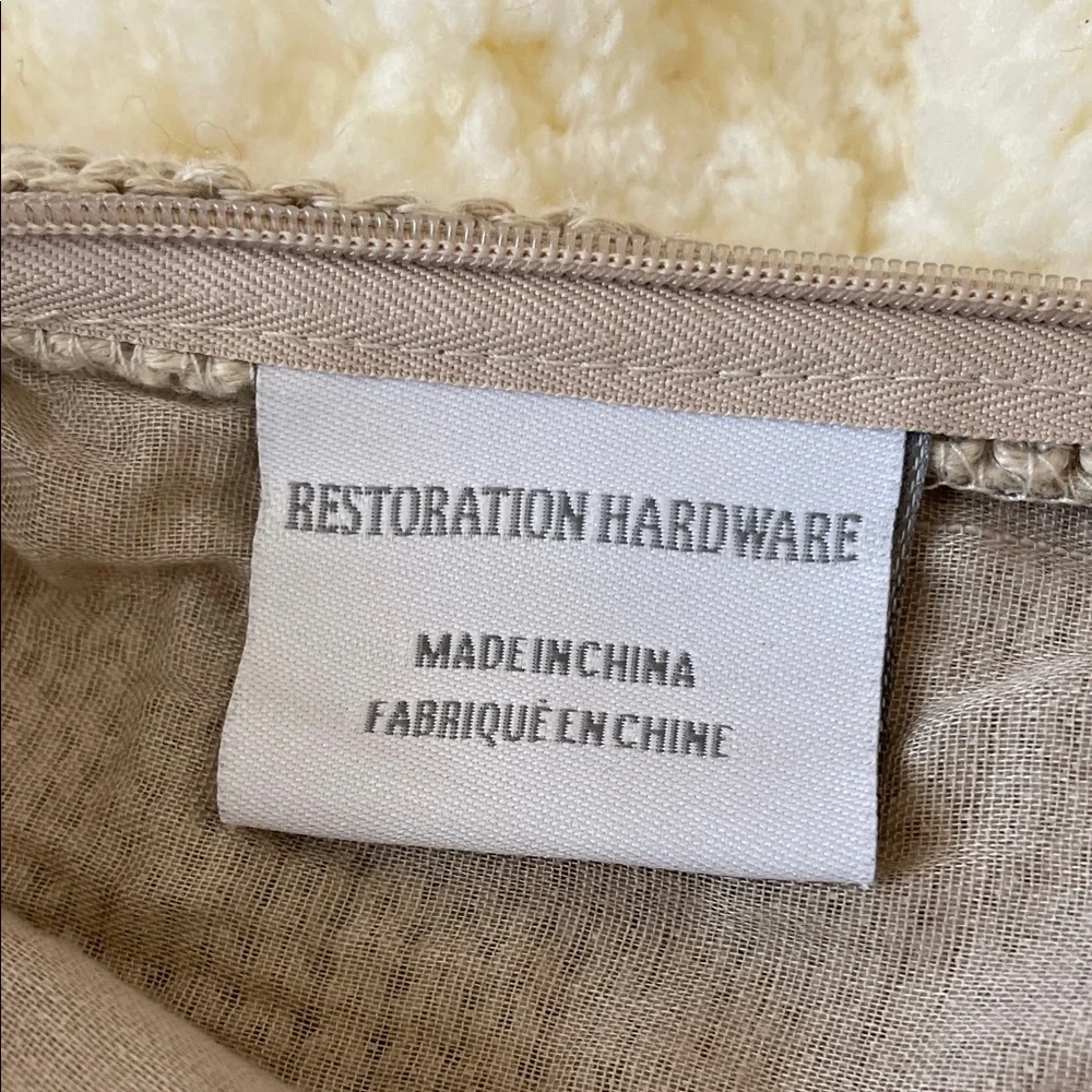 Restoration Hardware Cable Knit Pillow Cover in Soft Gray